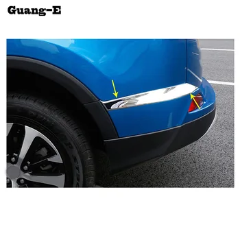 

For Toyota RAV4 2016 2017 2018 Car body styling ABS Chrome Rear Bumper Corner Protection Trim Fog light Eyelid strip 2pcs