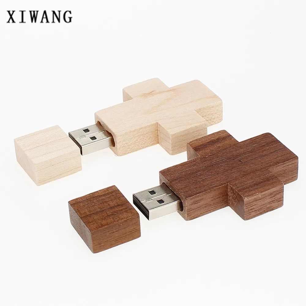 

custom LOGO wooden cross usb flash drive 128gb pendrive 4GB 8GB 16GB pen drive 32GB 64GB key waterproof best gift free shipping