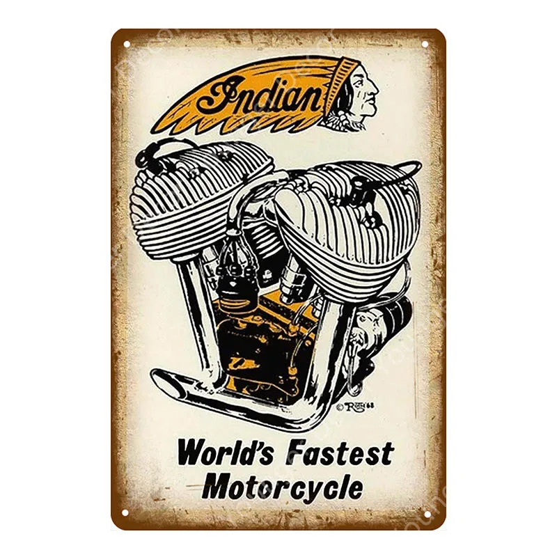 Motor Vaspa Triumph Metal Poster Wall Art Prints Tin Sign Vintage Metal Plaque Cafe House Shop Bar Pub Decor - Цвет: YD3071E