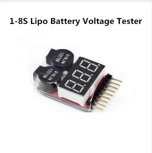 

Digital 2 IN1 Low Buzzer Alarm/BB Alarm 1S-8S Lipo Li-on Fe RC Voltage Meter Monitor Tester for Helicopter Battery 35%Off