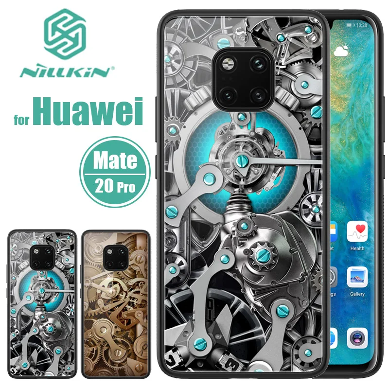 

Nillkin Huawei Mate 20 Pro Case Silicone Edge Phone Case Mate20 Tempered Glass Back Cover for Huawei Mate 20 Nilkin Armor Case