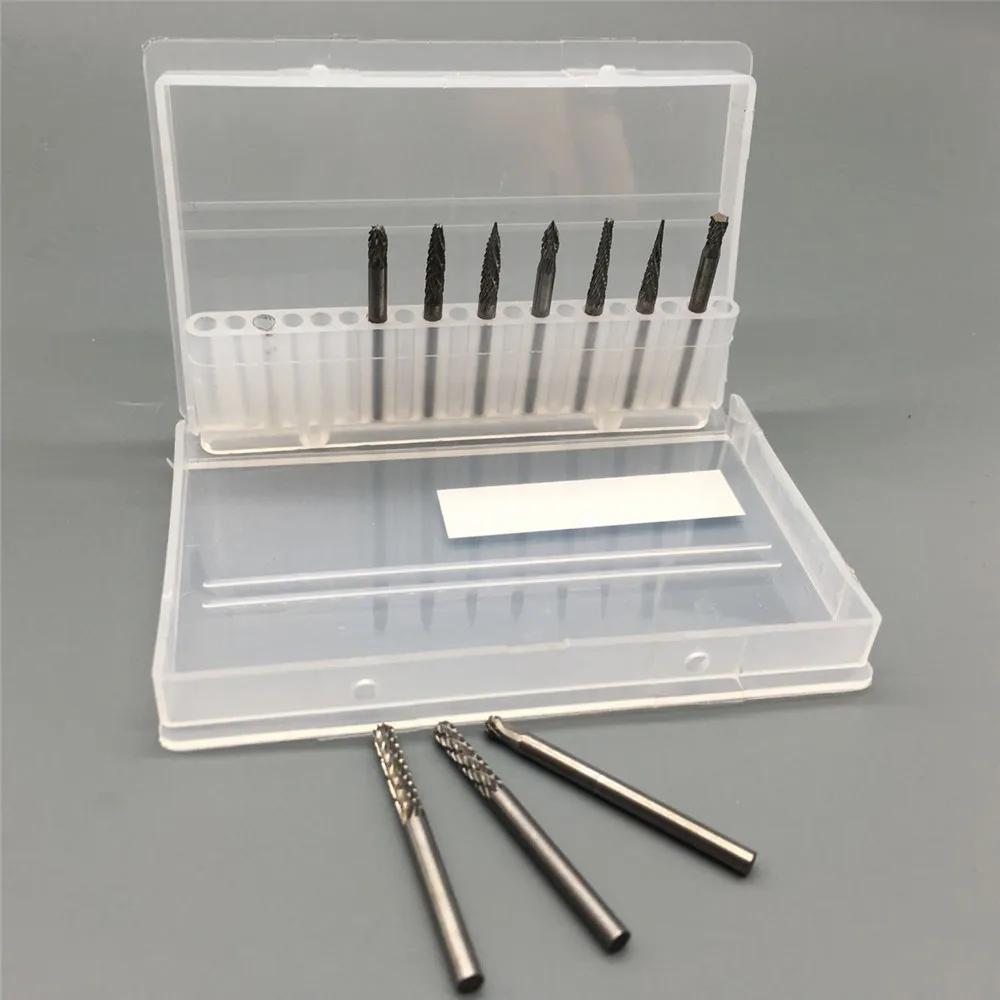 1/8" 10pcs Tungsten Carbide Cutter Rotary Burr Set Cnc Engraving Bit 3mm Rotary File Milling