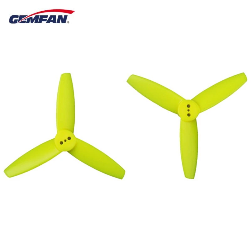 

2 Pairs Gemfan 3035 3X3.5 BN 3-blade Propeller Prop PC CW CCW 1.5mm Mounting Hole Transparent Blue Yellow for 1104 1105 Motor