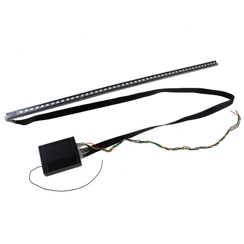 56cm RGB 48LED  Car Scanner Knight Rider Strobe Flash Light Strip+Remote