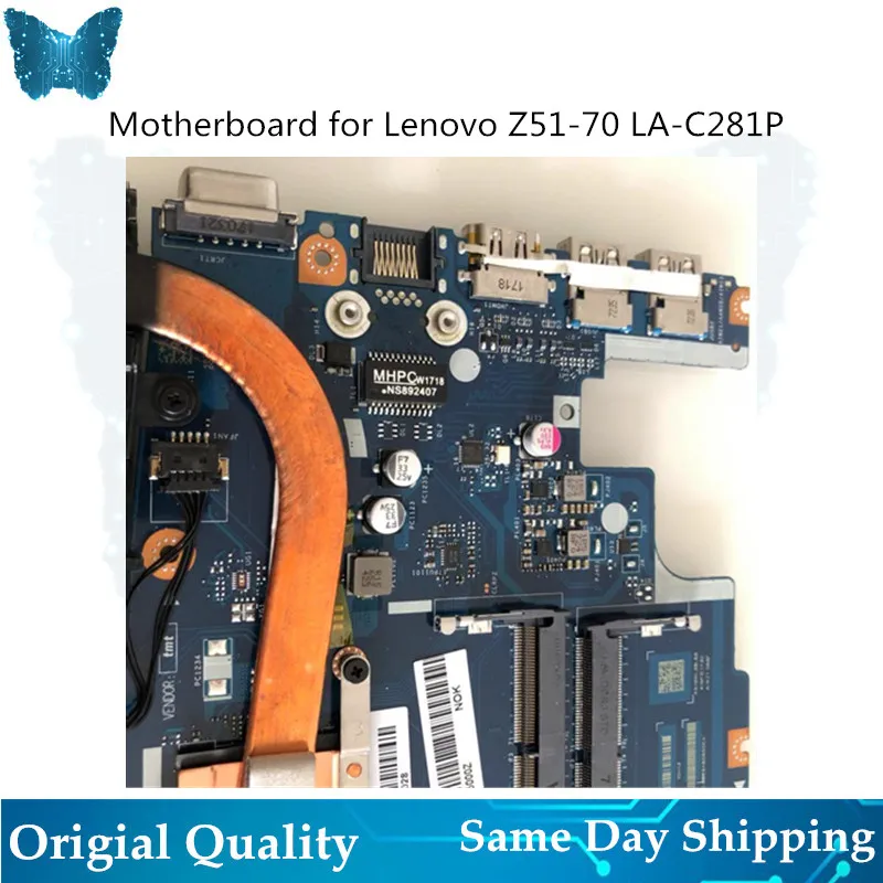 Logicboard для lenovo Z51-70 LA-C281P материнской i5 2G