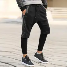 Весенние Лоскутные кожаные мужские брюки из искусственной кожи, мужские шаровары, повседневные мужские брюки