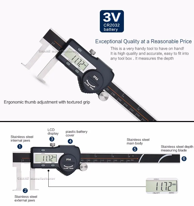 22-150 мм внутренний кронциркуль штангенциркуль микрометр внутренний цифровой штангенциркуль внутренний штангенциркуль измерительный инструмент