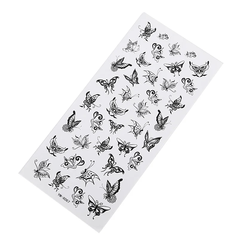 

Fashion Butterfly Black Temporary Tattoo Sticker Charm Star Tattoo Sticker Woman Body Finger Art Waterproof Tattoo