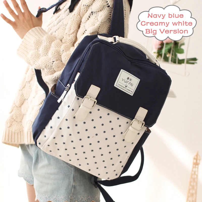 2017 Newest Fashion YuFan Fresh Preppy Style Soft Canvas Polyester Large or Small Version School Student