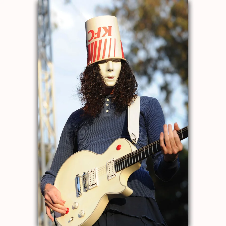 

MQ3610 New Buckethead Brian Carroll Guitar Star Rock Music Custom Art Poster Silk Canvas Home Decoration Wall Picture Printings