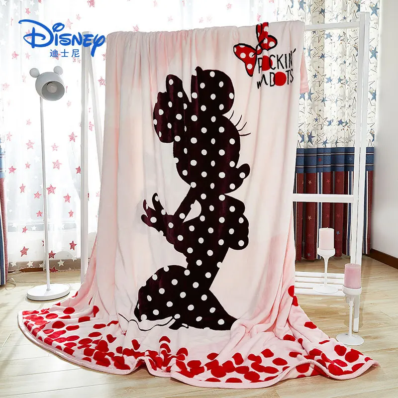 Minnie Одеяло Дисней из мультфильма Минни Микки Замороженные мягкие фланелевые одеяла для девочек Дети на кровать диван весна, осень одеяло - Цвет: Minnie