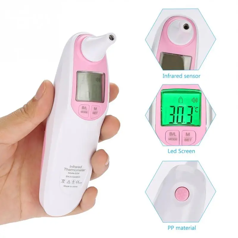 

LCD Digital Thermometer Ear Forehead Infrared Thermometer Temperature Monitor 2018 New Multi-function Baby Adult Body Termometer