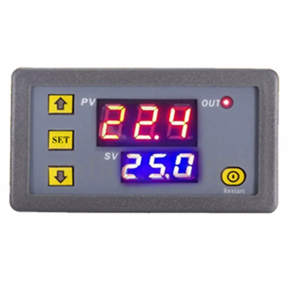 W3230 контроллер температуры термостат двойной светодиодный цифровой регулятор температуры детектор измеритель температуры тепловой охладитель