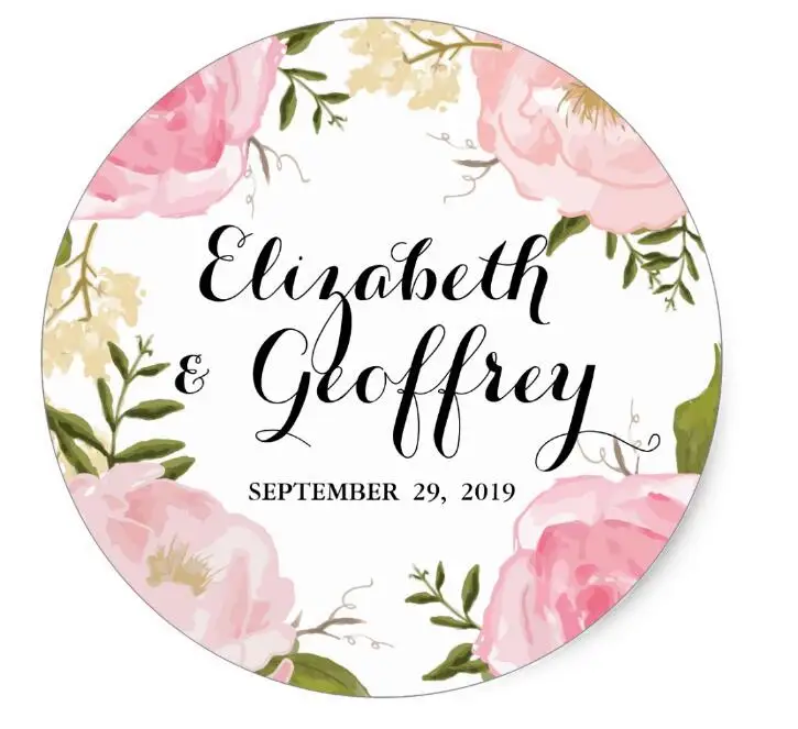 1 5inch Modern Vintage Pink Floral font b Wedding b font font b Custom b font