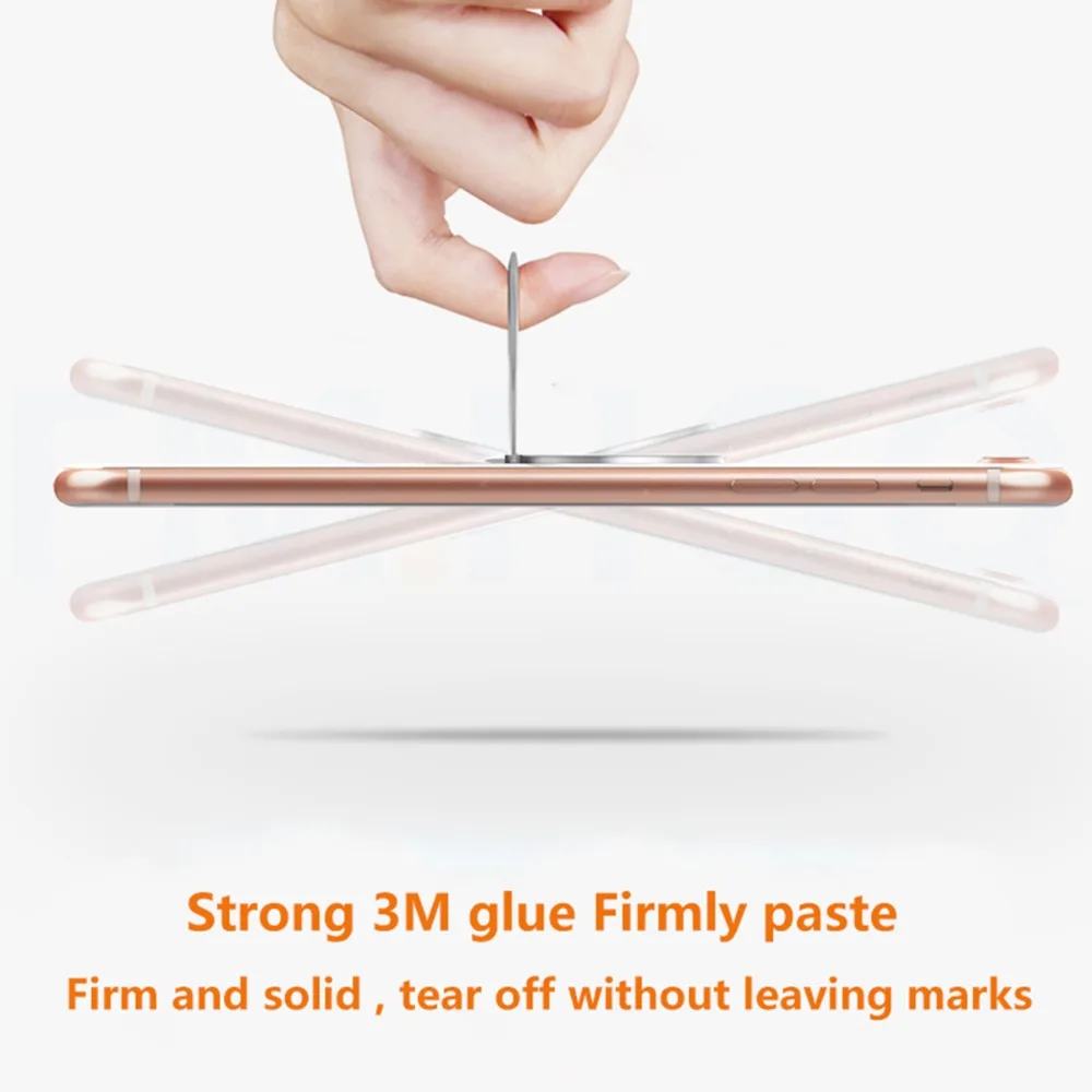Mobile Phone Finger Ring 90 Degree Rotatable Smartphone Stand Holder For iPhone 8 7 6 6S 5 Samsung Huawei Metal Car Mount Stand