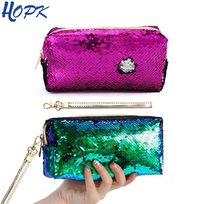 

Reversible Sequin Pencil Case for Girls School Supplies Super Big School Stationery Gift Pencil Box Pencilcase