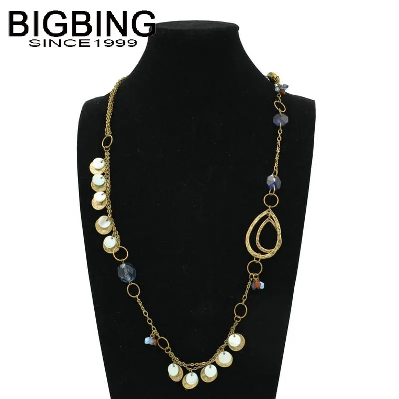 T007 BigBing модная женская подвеска Золотая цепь с кисточками|chain necklace|fashion necklacenecklace