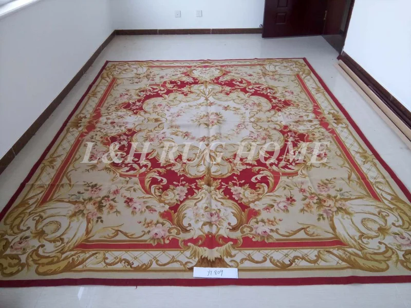 Free Shipping 8 X10 French Aubusson Rugs Woolen Carpets Beige And French Aubusson Rugs Woolen Carpets