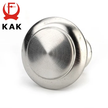KAK Diameter 24mm 28mm Zinc Satin Nickel Cabinet Pull Cupboard Drawer Handle Knobs Wardrobe Handle With Screw Furniture Hardware ned diameter 24mm 28mm cabinet handle stainless steel circle round handles drawer furniture wardrobe knobs pull handle hardware