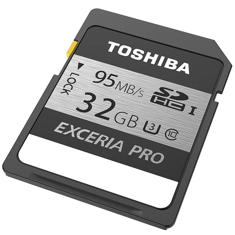 TOSHIBA EXCERIA PRO N401 слот для карт памяти до 95 МБ/с., объемом памяти 32 Гб или 64 ГБ sd-карта class 10 для цифровых фотоаппаратов с защитой от краж