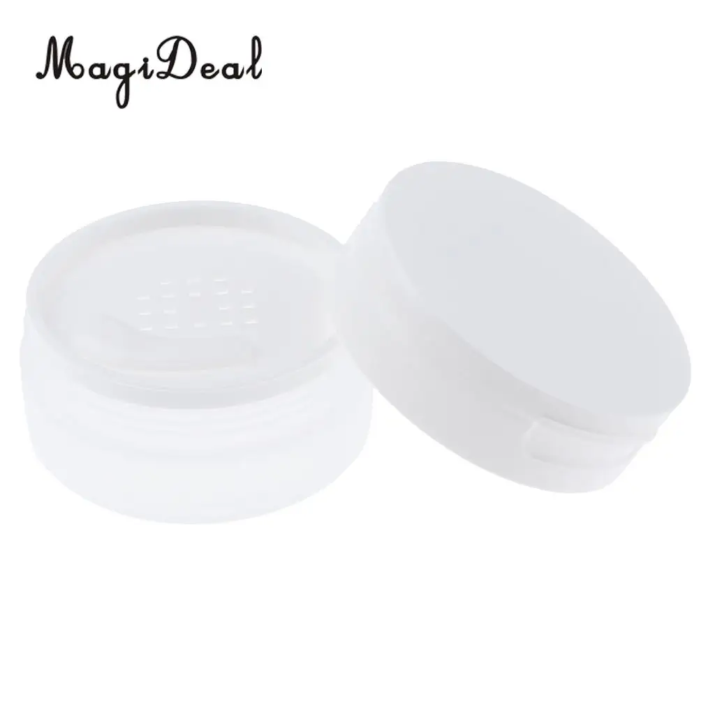 Travel Empty Makeup Loose Powder Container Pot Case with Mirror Sifter Lid 50g / 80g