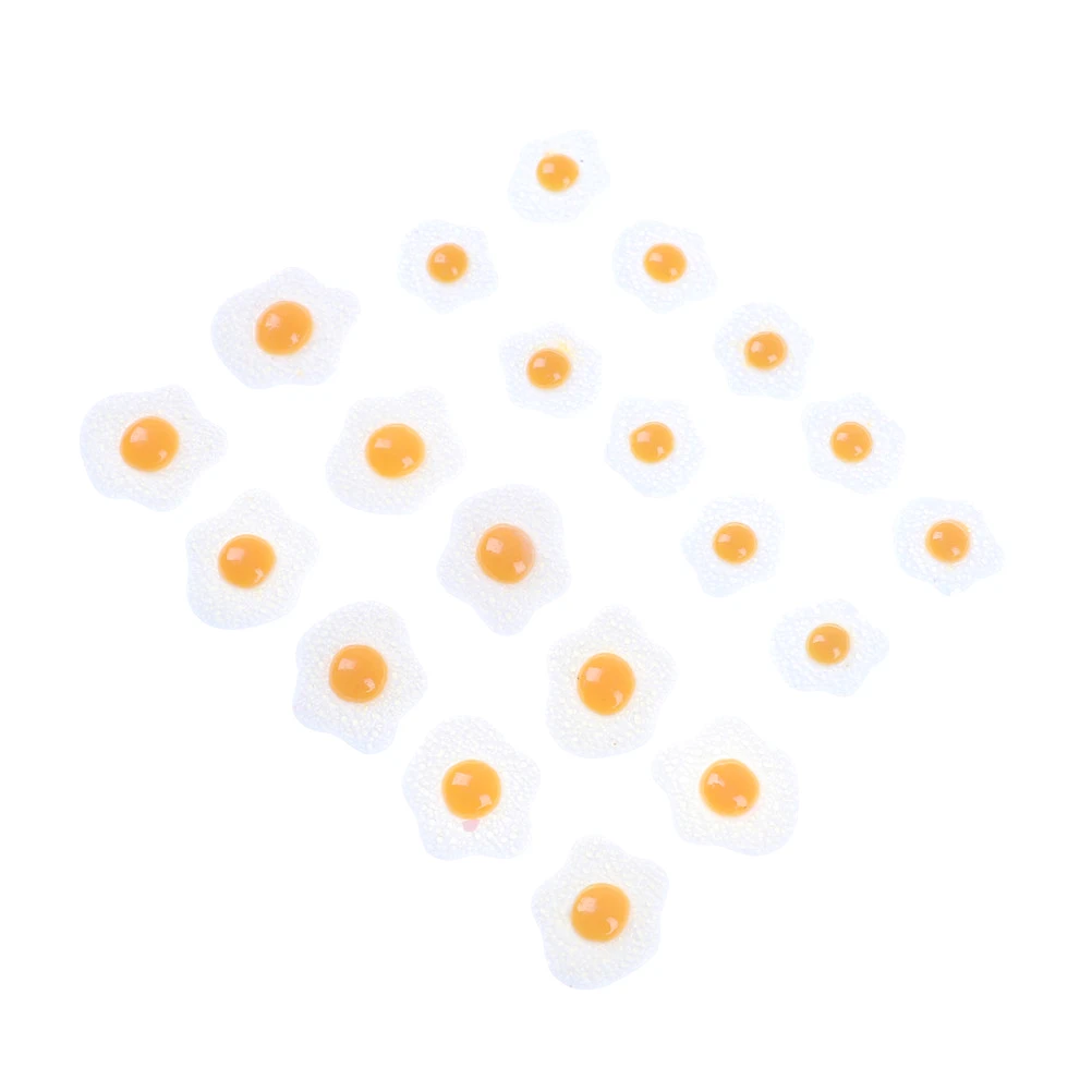 10 шт. S L Diy Смола жареное яйцо 1:12 Белый яйцо резиновые кабошоны Кукольный Миниатюрный еда DIY Скрапбукинг