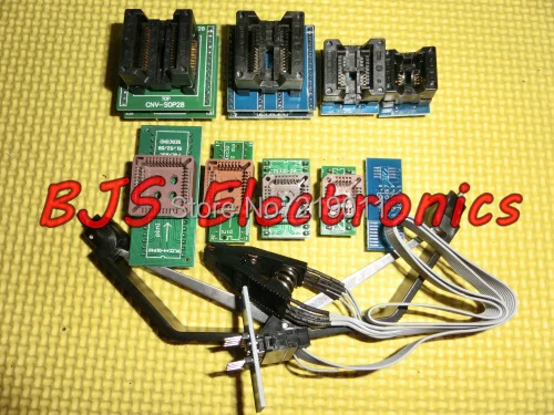 

TL866CS TL866A EZP2010 9adapters+1Test Clip+1Extraction tool Flash EPROM Programmer adapters