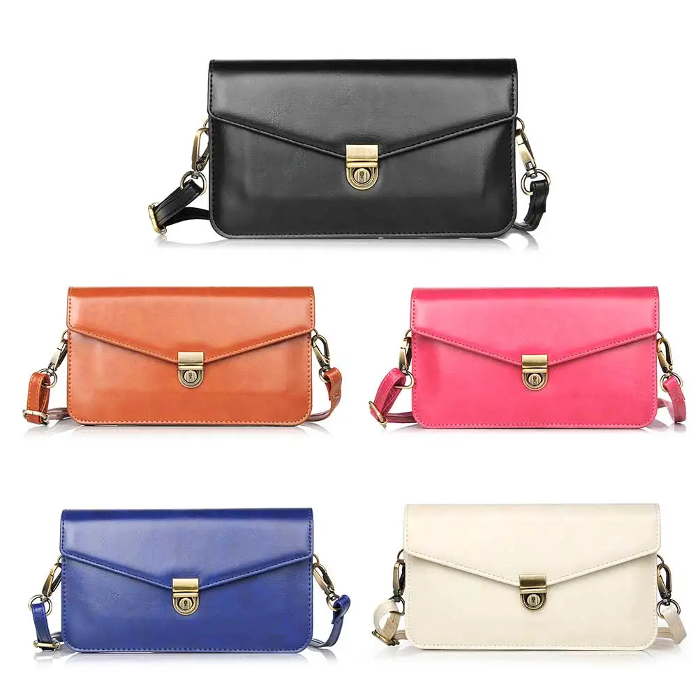 

Universal Shoulder Durable Leather Cross Package Multifunctional Mobile Phone Bag Pouch Women Hanging Neck Wallet Bag Case