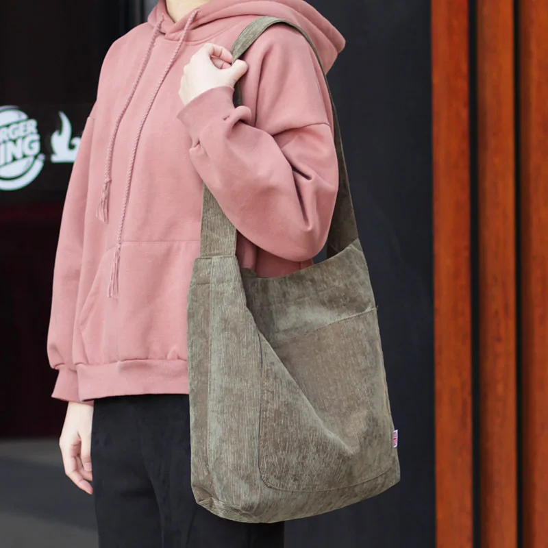 

102518 new hot women corduroy single shoulder bag lady casual messenger bag