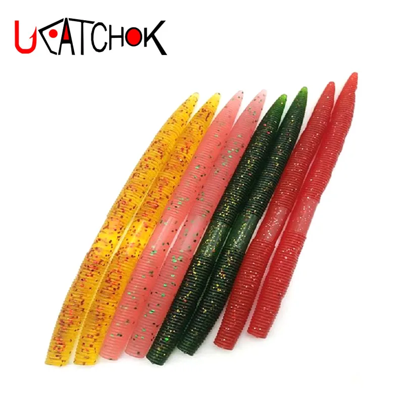 

9pcs/lot 14cm 8g Soft Lure Artificial Fishing EarthWorm Fishing Baits Bionic noodle shape Worms Swimbaits Jig Head Fishing Lures