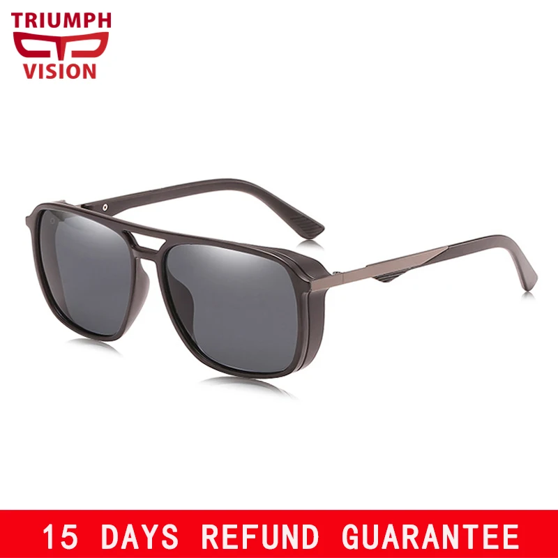 TRIUMPH VISION Polarized Mens Sunglasses Steampunk Style Sun Glasses