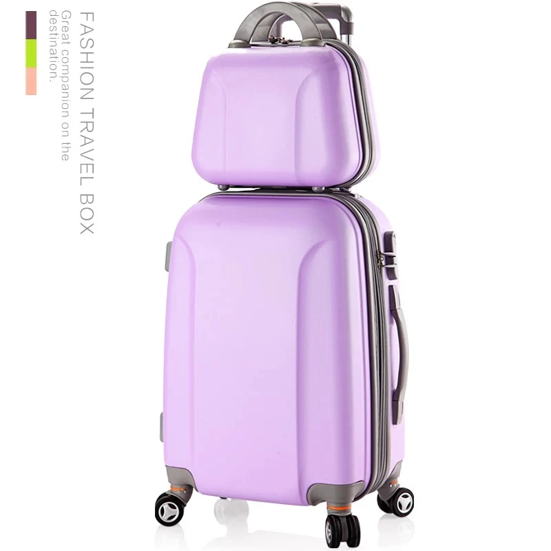 1" 20" 2" 24" 2" 28" дюймов чемодан на колесиках для девочек и детей розовый багажный мешок сумка на колесиках для путешествий сумка женская косметичка - Цвет: Style as shown
