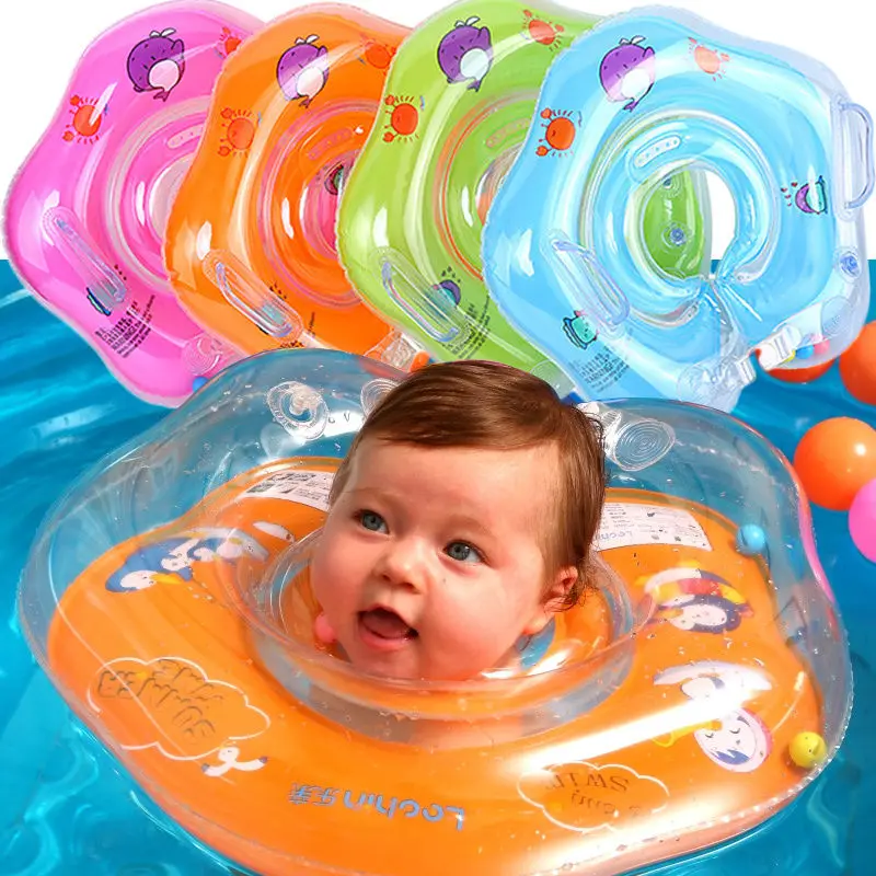 

Baby Swimming Pool Accessories baby Tube Ring Swim Neck Ring Safety Infant Neck Float Circle For Bathing Inflatable 0-3 years