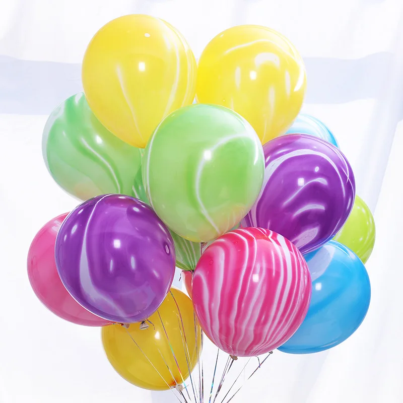 

20Pcs/Lot 3.5g/12 " Rainbow Printed Latex Balloons Inflatable Air Balls Wedding Decoration Happy Birthday Party Supplies Ballon