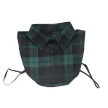 Летние Для женщин Для мужчин половина рубашка поддельные воротник Клетчатый узор Съемные воротники Блузка Топы воротник с лацканами 6 модных стилей