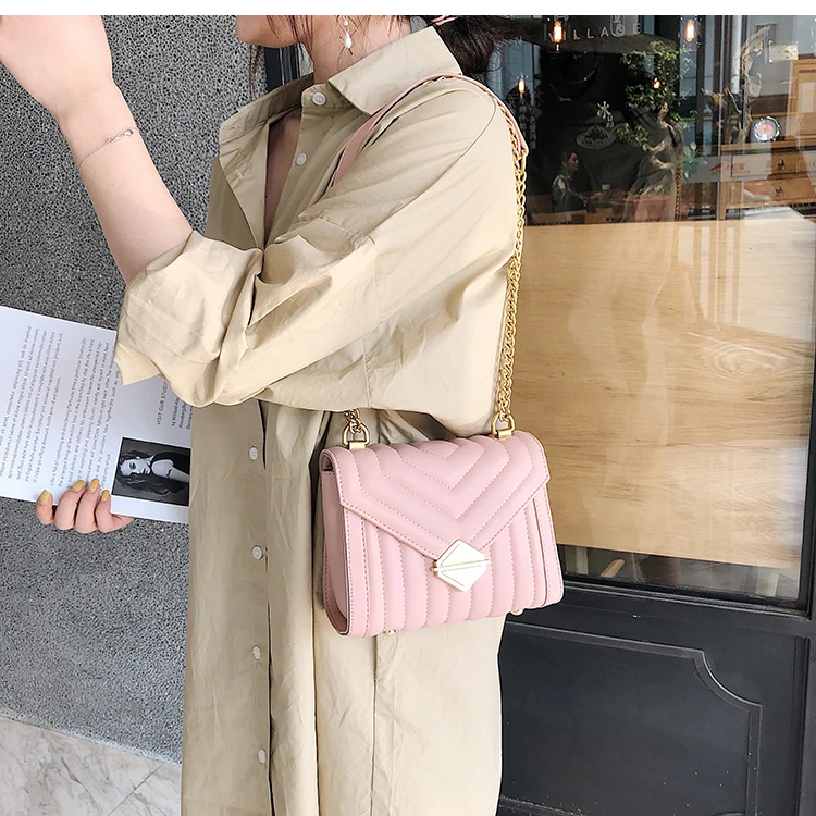 Летняя модная Новая высококачественная женская дизайнерская сумка из искусственной кожи с застежкой на цепочке, сумка через плечо