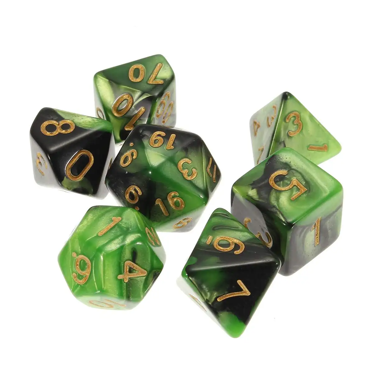 42 шт многогранные кости набор D20 D12 D10 D8 D6 D4 аксессуары для настольной игры+ 6 мешков для DND RPG MTG ролевые Настольная игра