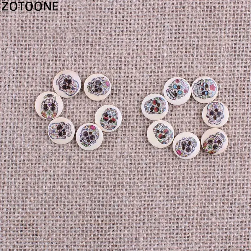 

Prajna 1-300PCS Round Flower Skull Wooden Buttons Craft Scrapbooking Decoration Buttons For Clothing DIY Sewing Accessories B