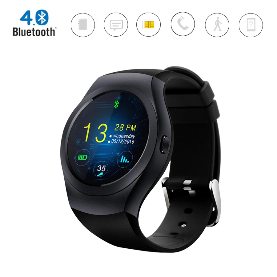 KS2 Bluetooth 4 0 Smart font b Watch b font MTK2502C IPS round screen Support TF
