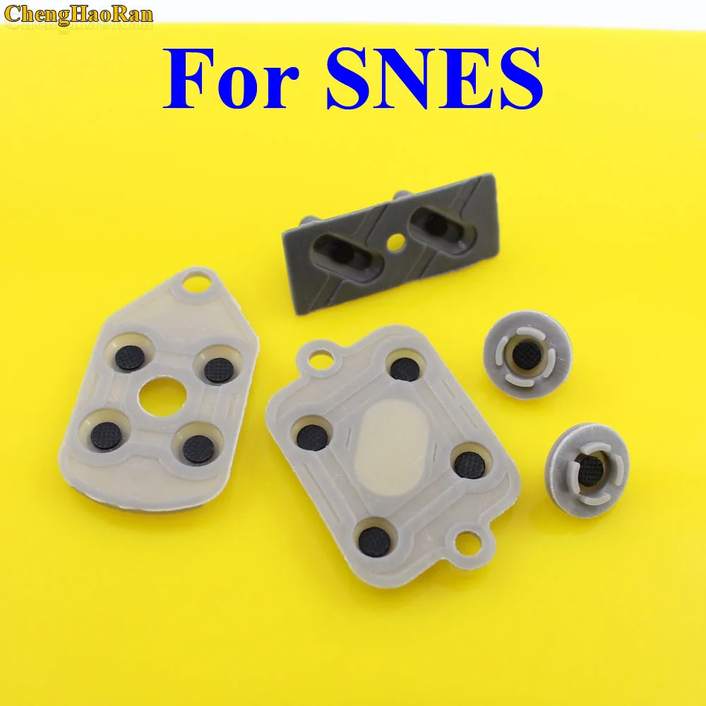 

5pcs/set 2-10 sets High Quality For SNES Super NES Nintendo Conductive Replacement Controller Rubber Pads