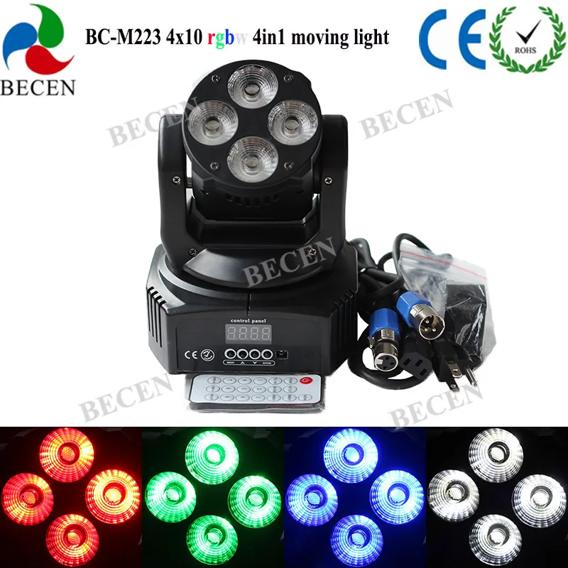 Светодиодный прожектор с движущейся головкой 4x10 Вт 4 в 1|moving light|mini led moving headled |