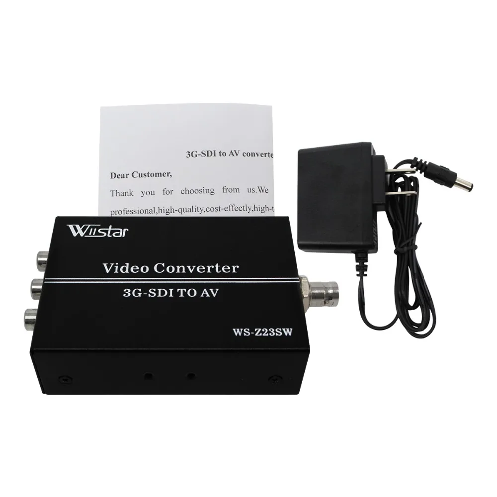  Wiistar 3g HD SDI al Convertitore di AV BNC a RCA Adattatore Audio Scaler Fino a 1080 p Supporto LP