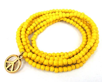 Бесплатная доставка Модный женский браслет из камня 4 мм Золотой шарм|necklace bracelet