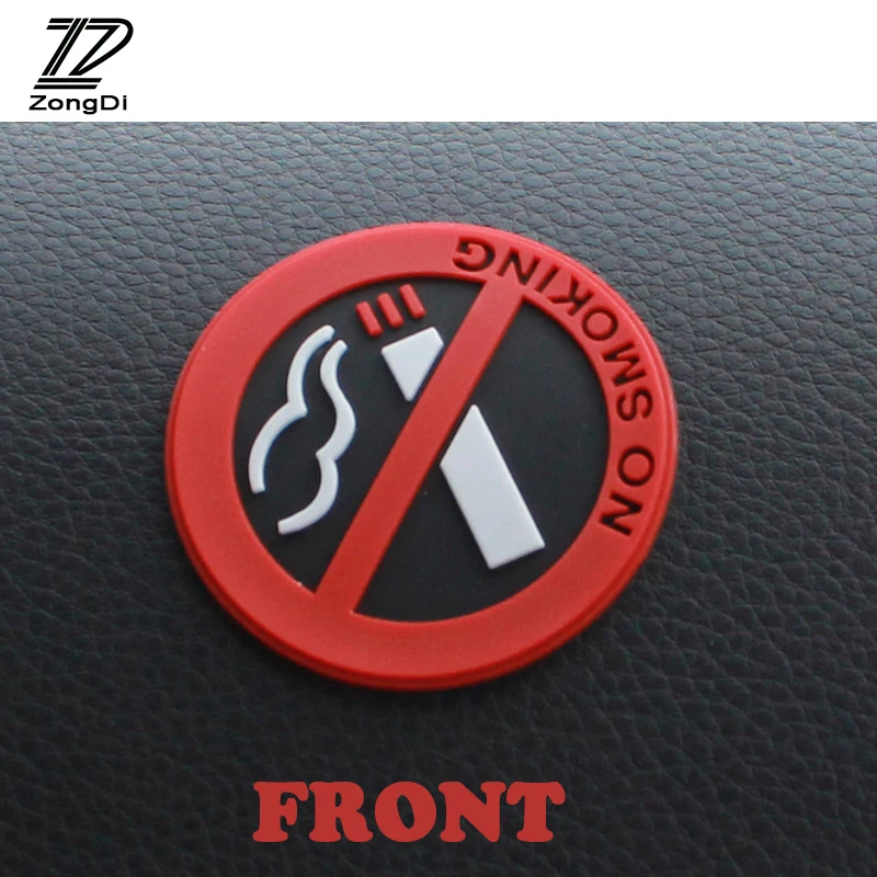 

ZD 1Pc car stickers NO SMOKING logo for Seat Leon Ford Focus 2 3 Fiesta Kuga Ranger Ecosport Chevrolet Cruze Lacetti Aveo 2017