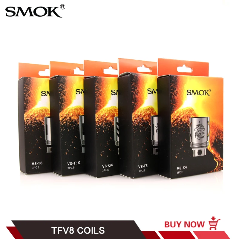 

100% Original Smok V8-T8 V8-T6 V8-Q4 V8-X4 V8-T10 Replacement Coils V8 RBA RBA-16 For TFV8 Cloud Beast Tank