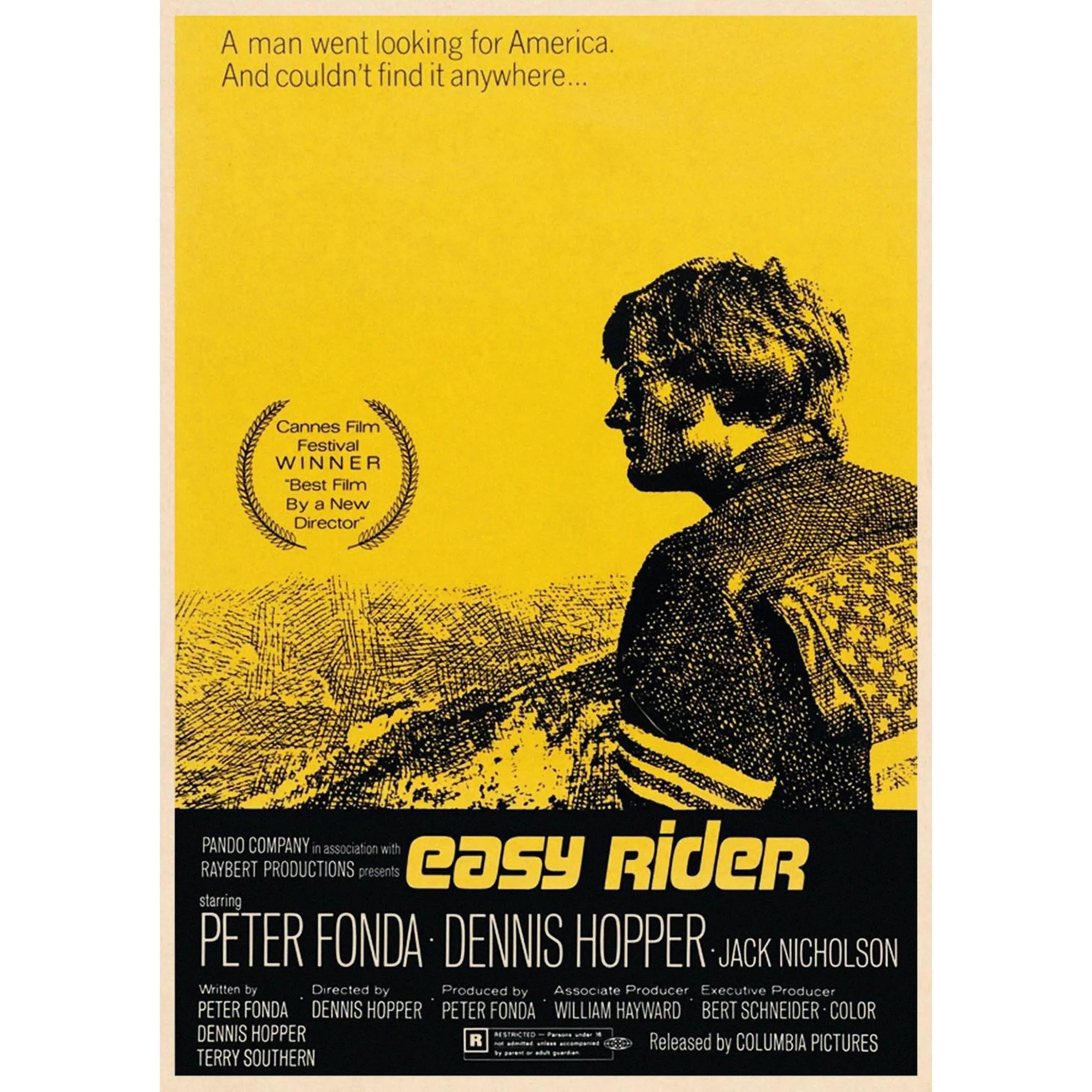 Easy Rider домашний интерьер украшения Крафт Фильм плакат рисунок core наклейки на стену 42*30 см