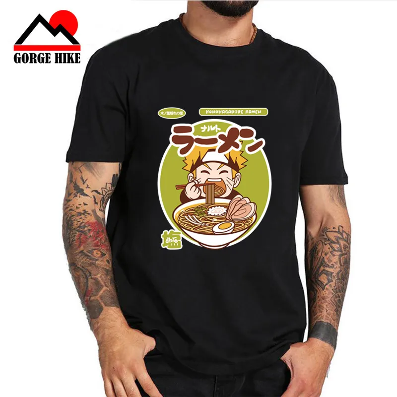 MIJ Naruto Love Ramen Футболка с принтом модная крутая Мужская футболка круглым вырезом