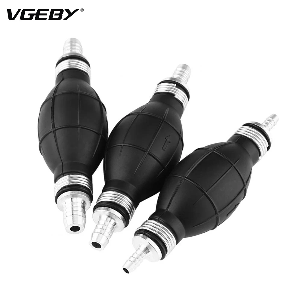 Black Rubber Fuel Pump Hand Primer Bulb One Way Valve for Diesel 10mm US 3//8/"
