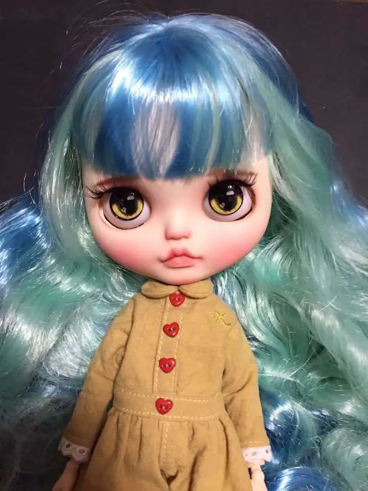 Blyth девушка индивидуальные кукла лицо NO.QAQ0306-1 - Цвет: Doll 2