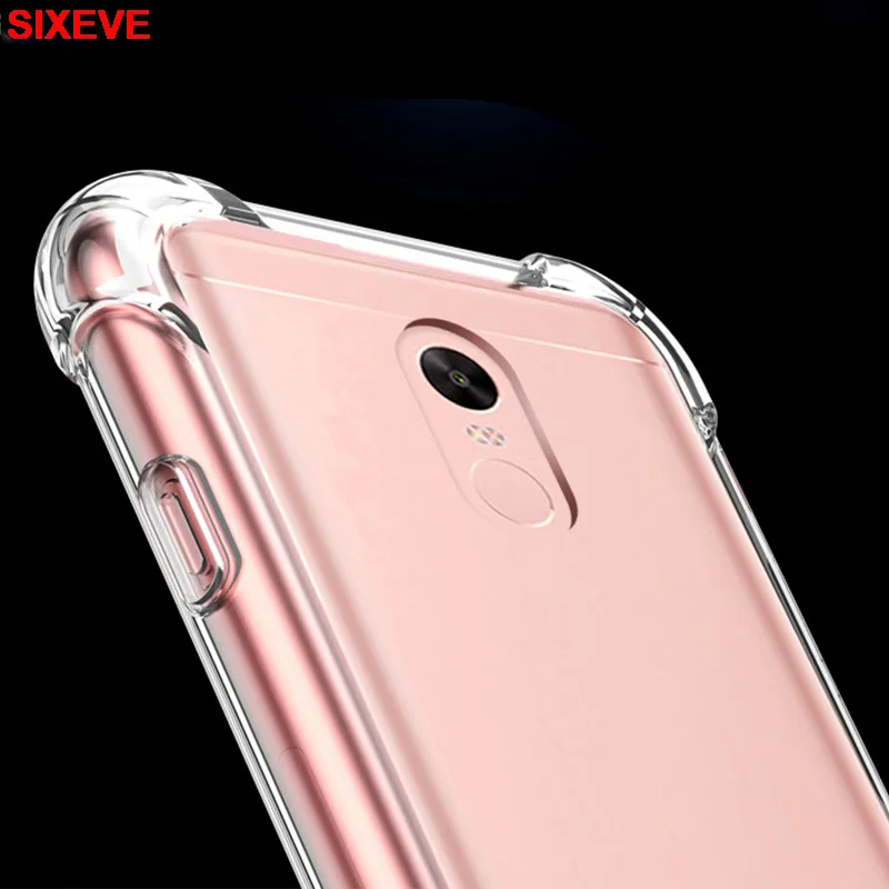 

Super Shockproof Clear Soft Silicon Case For Xiaomi Redmi Note 4 Pro Redmi 4A 4X Redmi 5 Plus Cell Phone Anti-knock Mobile Cover